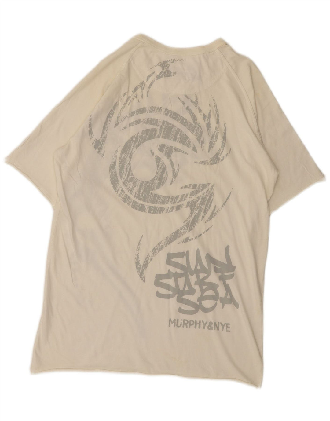 Camiseta gráfica masculina Murphy & Nye Top médio branco