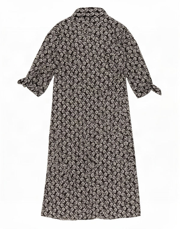 Vestido maxi feminino Calvin Klein EUA 12 grande preto floral