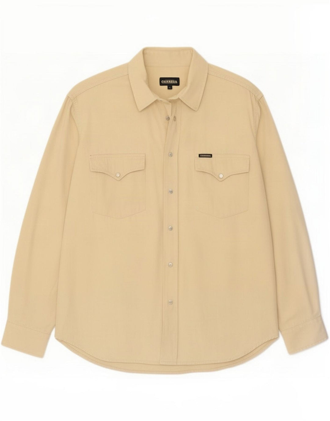 Camisa masculina Carrera grande algodão bege