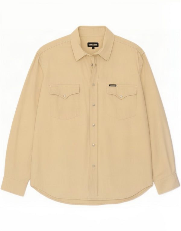 Camisa masculina Carrera grande algodão bege