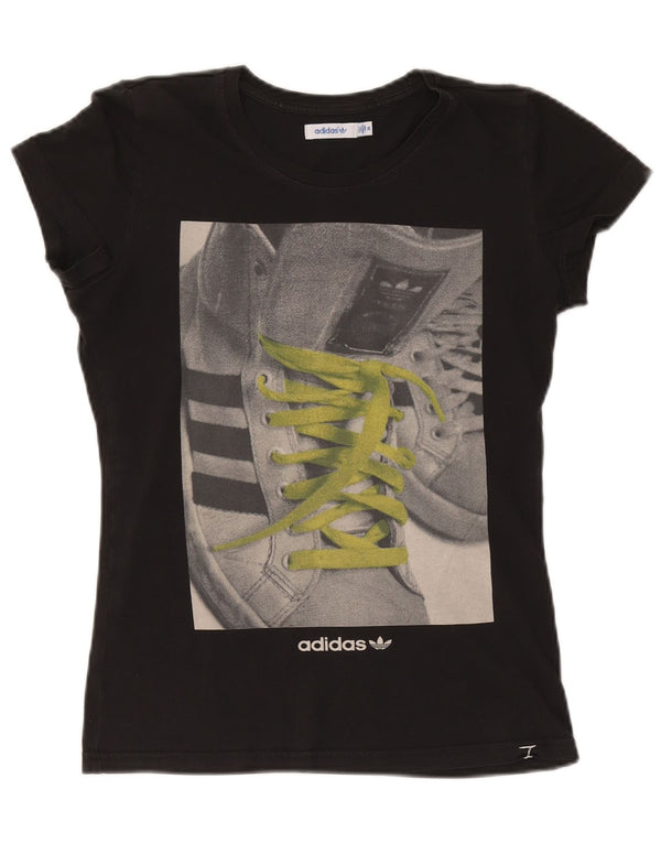 Adidas Camiseta Feminina Graphic Top EU 36 Pequeno Preto