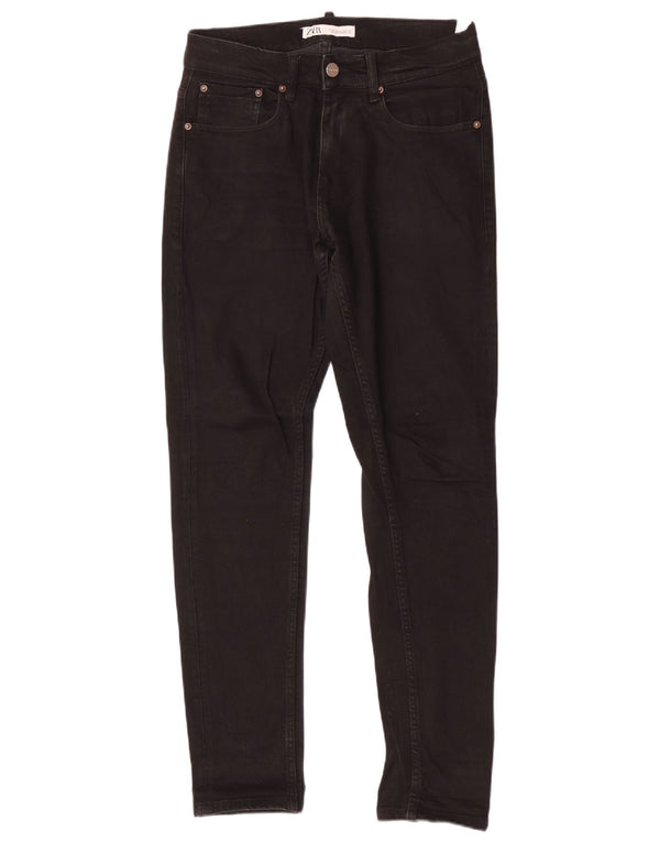Zara Mens Skinny Jeans EU 38 Pequeno W30 L31 Algodão Preto