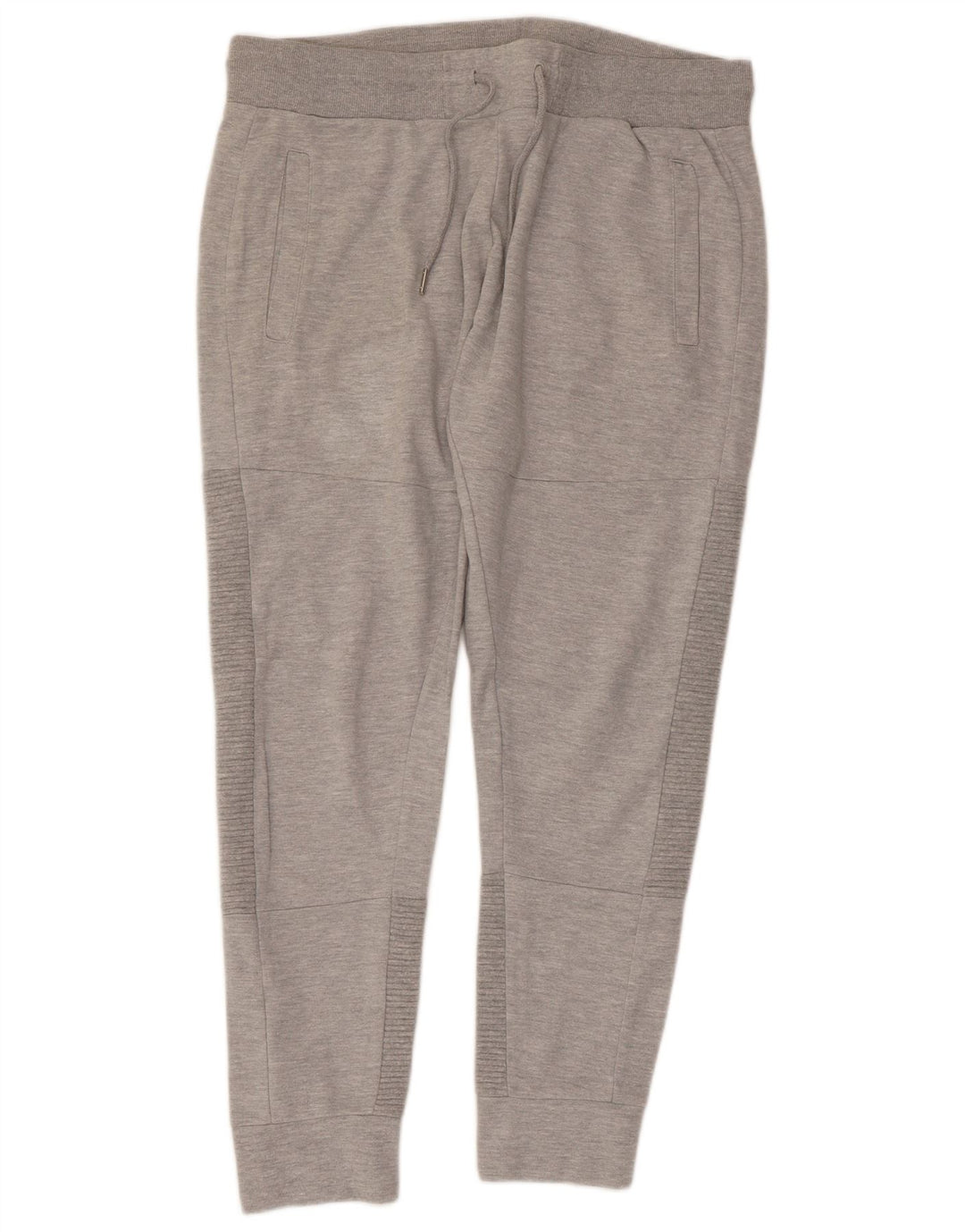 Zara Mens Crop Tracksuit Calças Joggers XL Cinza Algodão