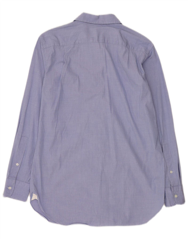 J. Crew Camisa Longline Feminina Oversized US 2 XS Azul Algodão