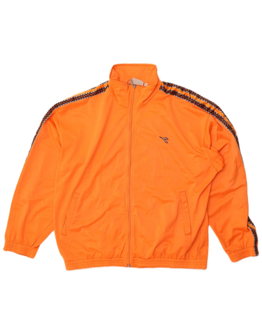 Diadora Mens Graphic Tracksuit Top Jacket UK 40 Médio Laranja Poliéster