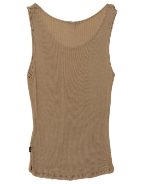Top colete feminino Krizia UK 20 2XL bege