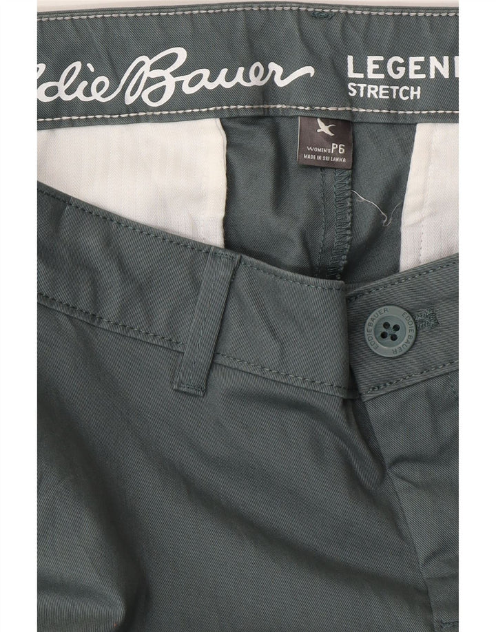 EDDIE BAUER Calça Chino Feminina Slim EUA 6 Médio W32 L29 Algodão Verde