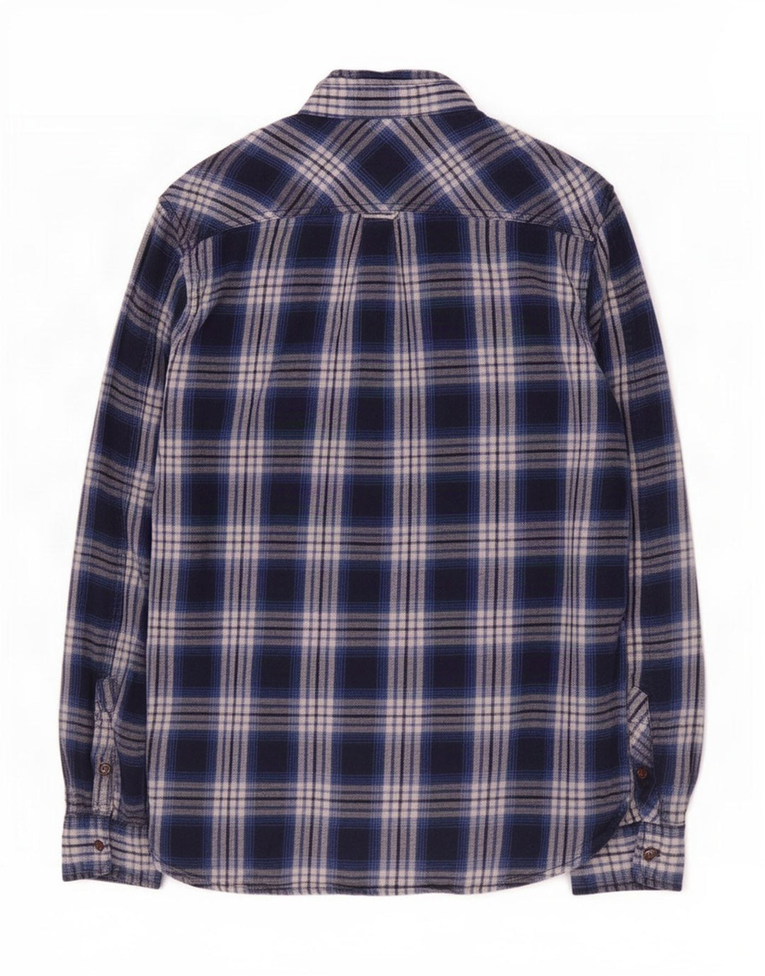 Camisa masculina de flanela Superdry xadrez regular fit médio xadrez azul marinho