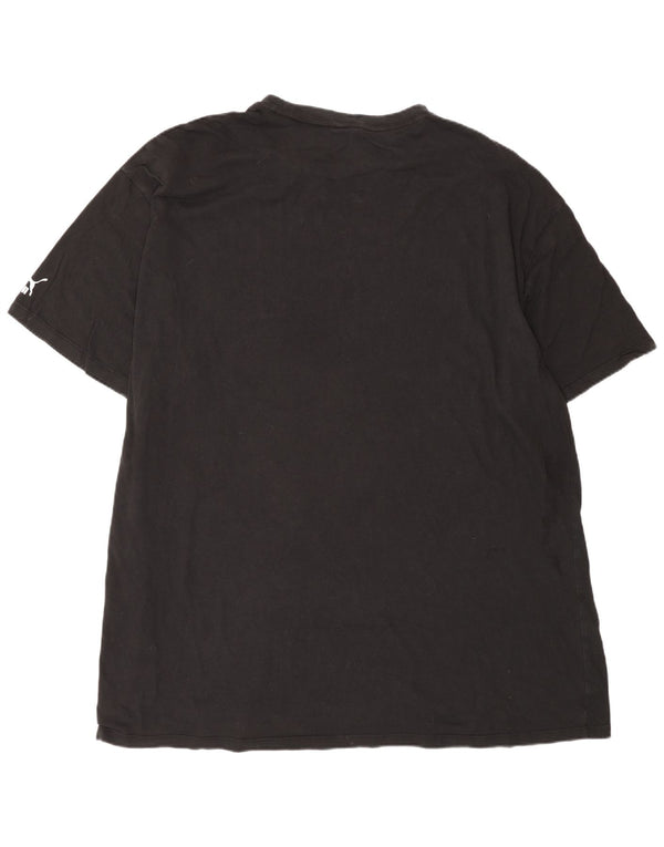 Camiseta masculina Puma Loose Fit Graphic Top Grande Algodão Preto