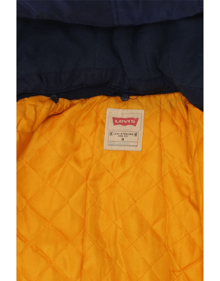 Jaqueta acolchoada com capuz gráfico Levi's Boys 7-8 anos azul marinho poliéster
