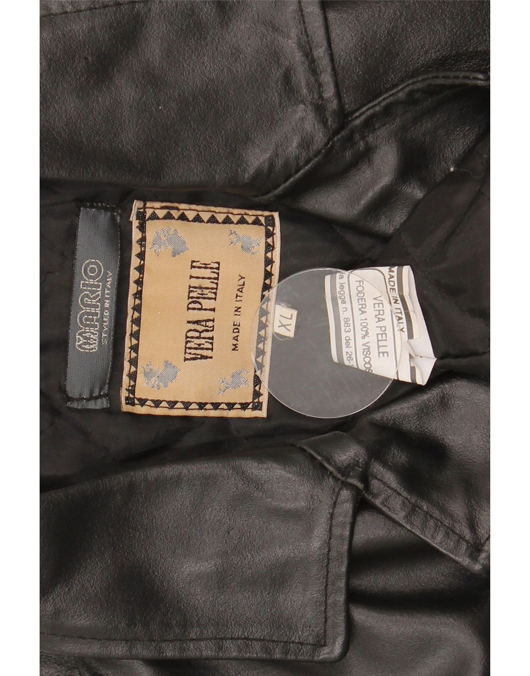 Jaqueta de couro masculina vintage UK 42 XL couro preto