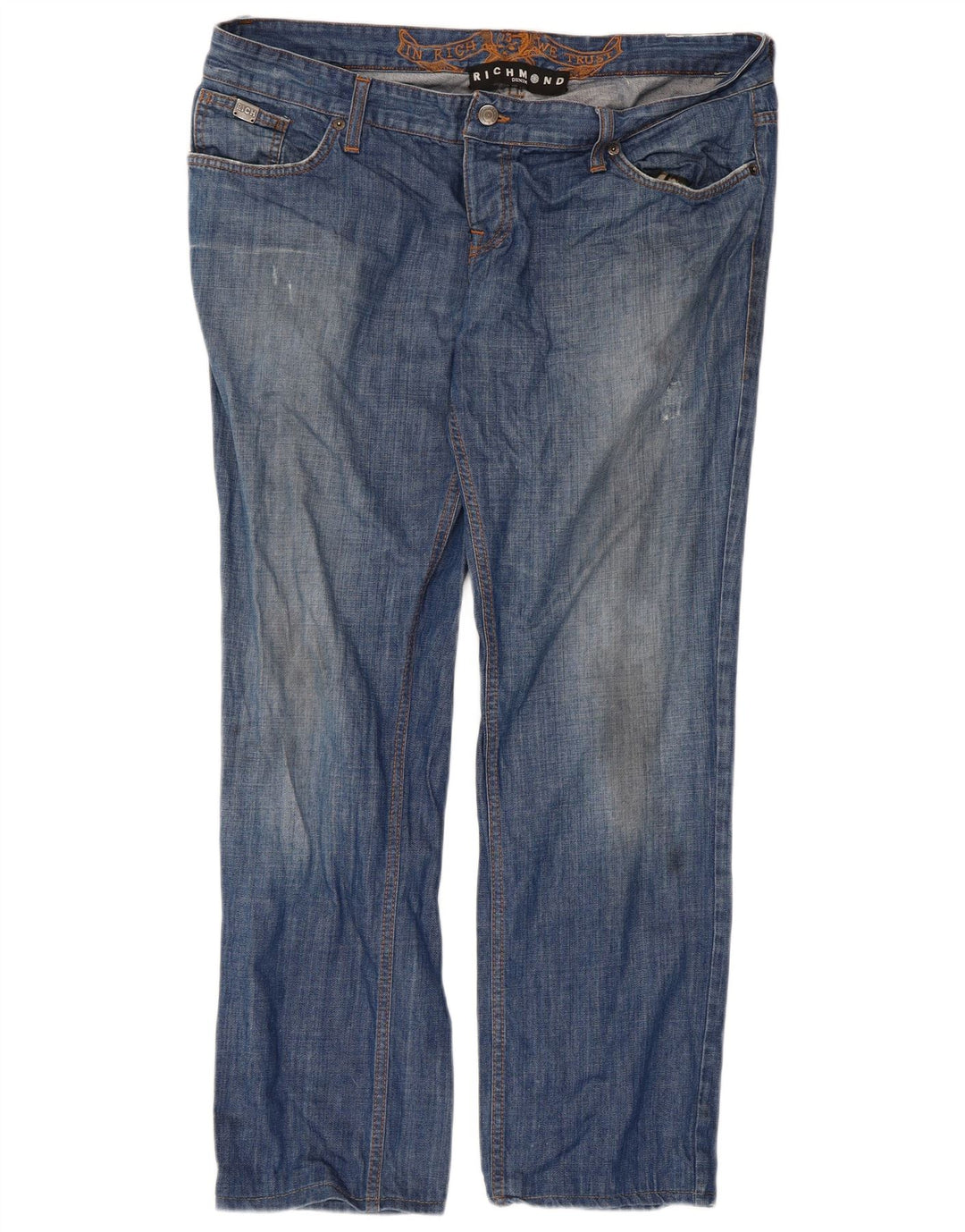Calça jeans reta feminina Richmond W40 L30 azul
