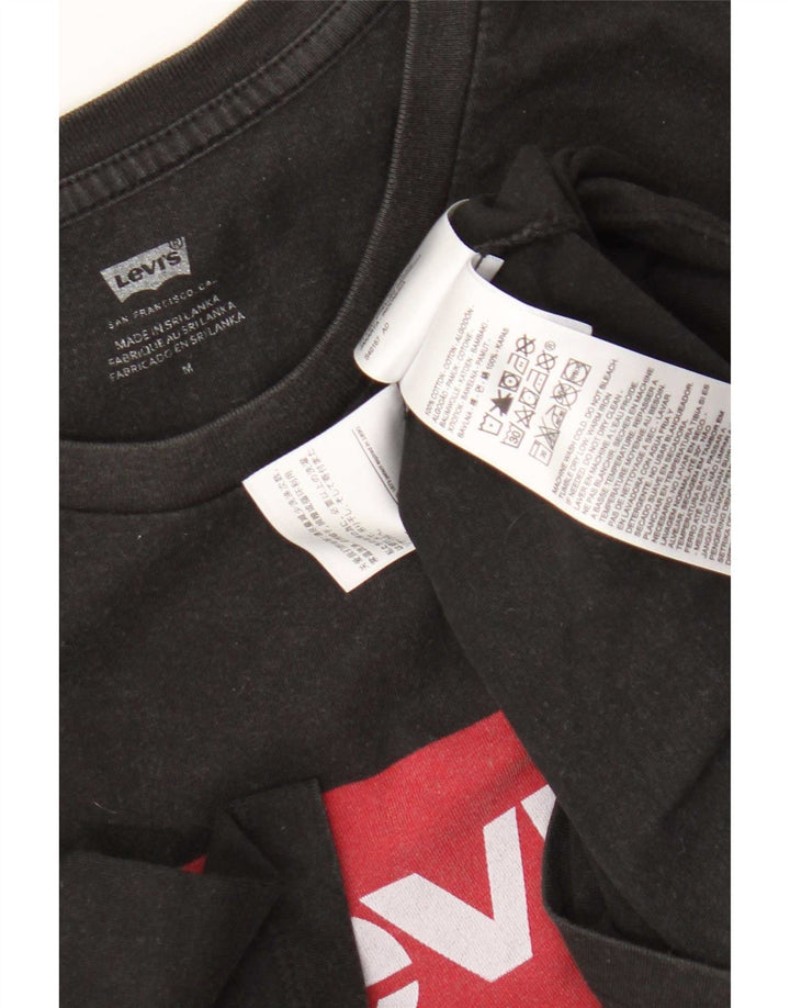 Camiseta gráfica masculina Levi's Top médio algodão preto