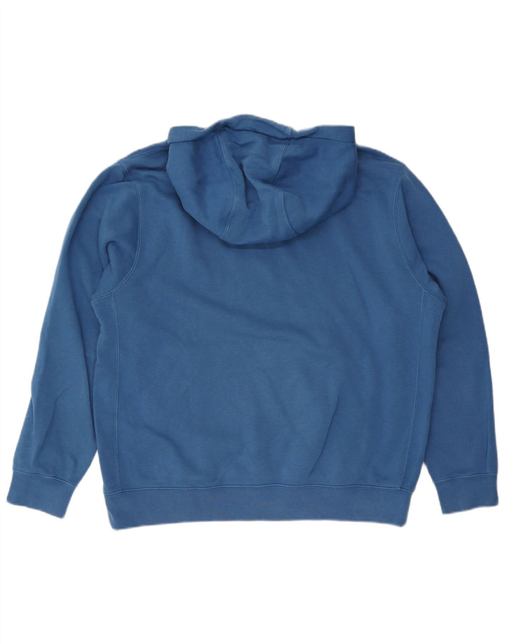 Nike Mens Hoodie Jumper Grande Algodão Azul