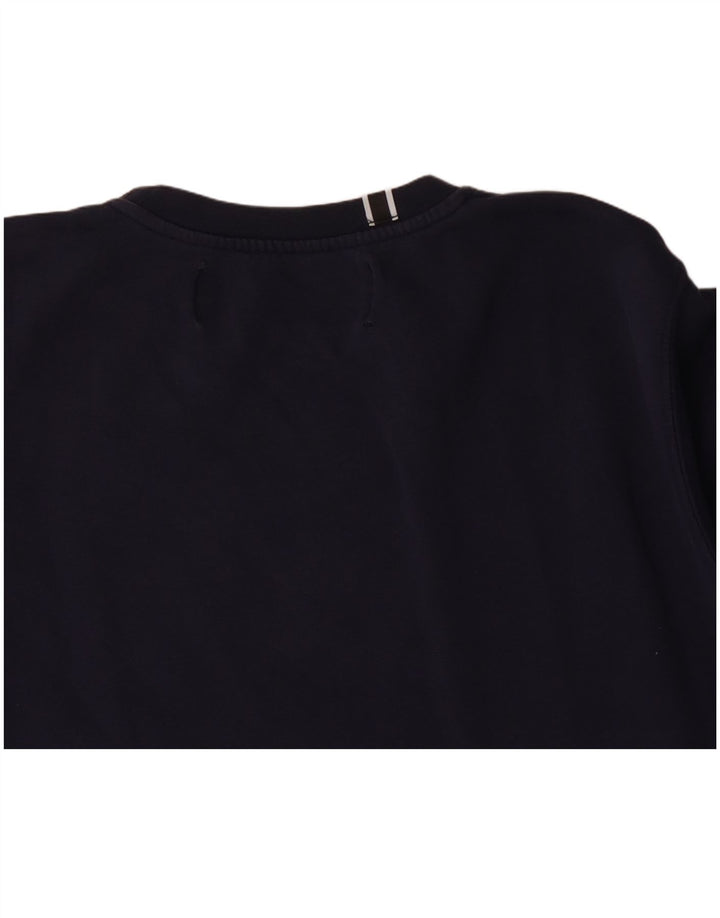 Replay moletom gráfico masculino jumper médio azul marinho algodão
