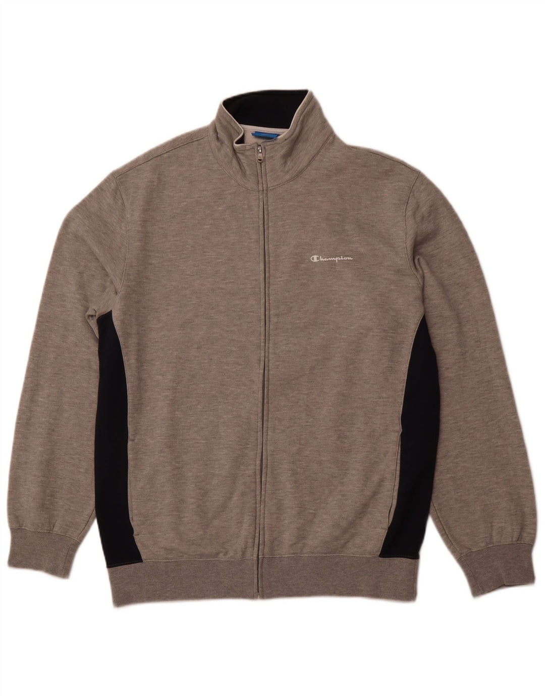 CHAMPION Jaqueta masculina de agasalho 2XL algodão colorblock cinza