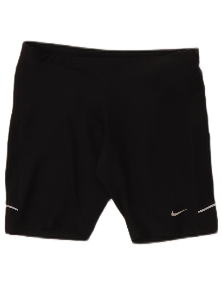 Nike Womens Dri Fit Sport Shorts UK 10 Pequeno Poliéster Preto