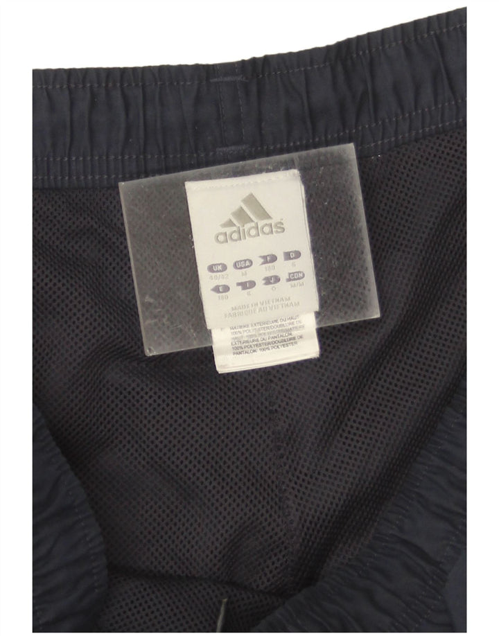 Adidas Mens Treino Calças Joggers UK 40/42 Médio Azul Marinho Poliéster