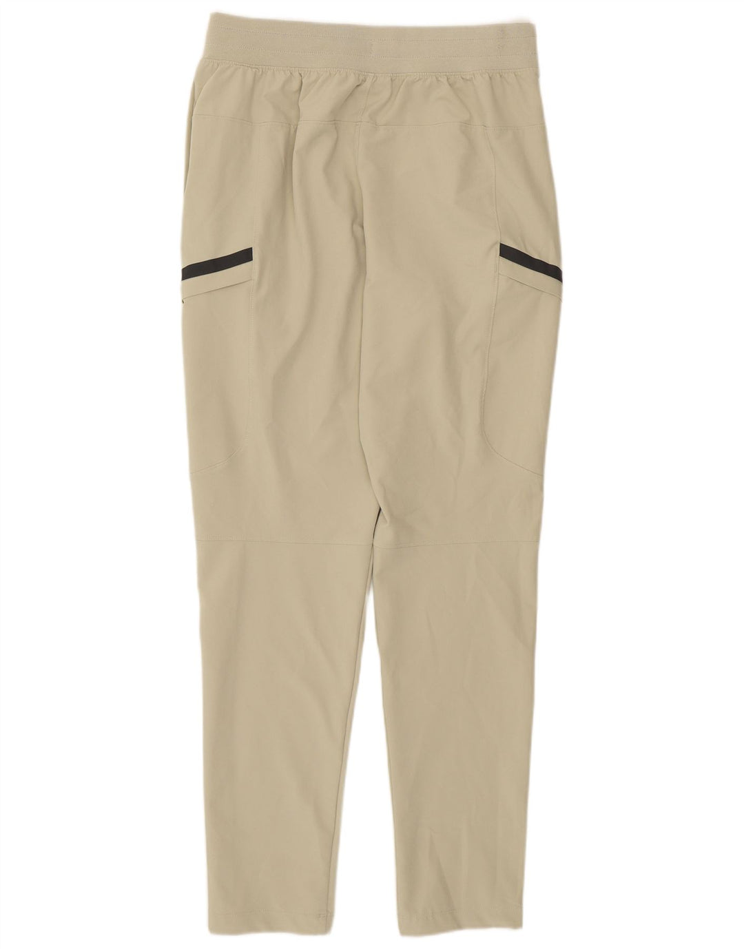 Calça de treino feminina Under Armour médio W28 L30 listrado bege
