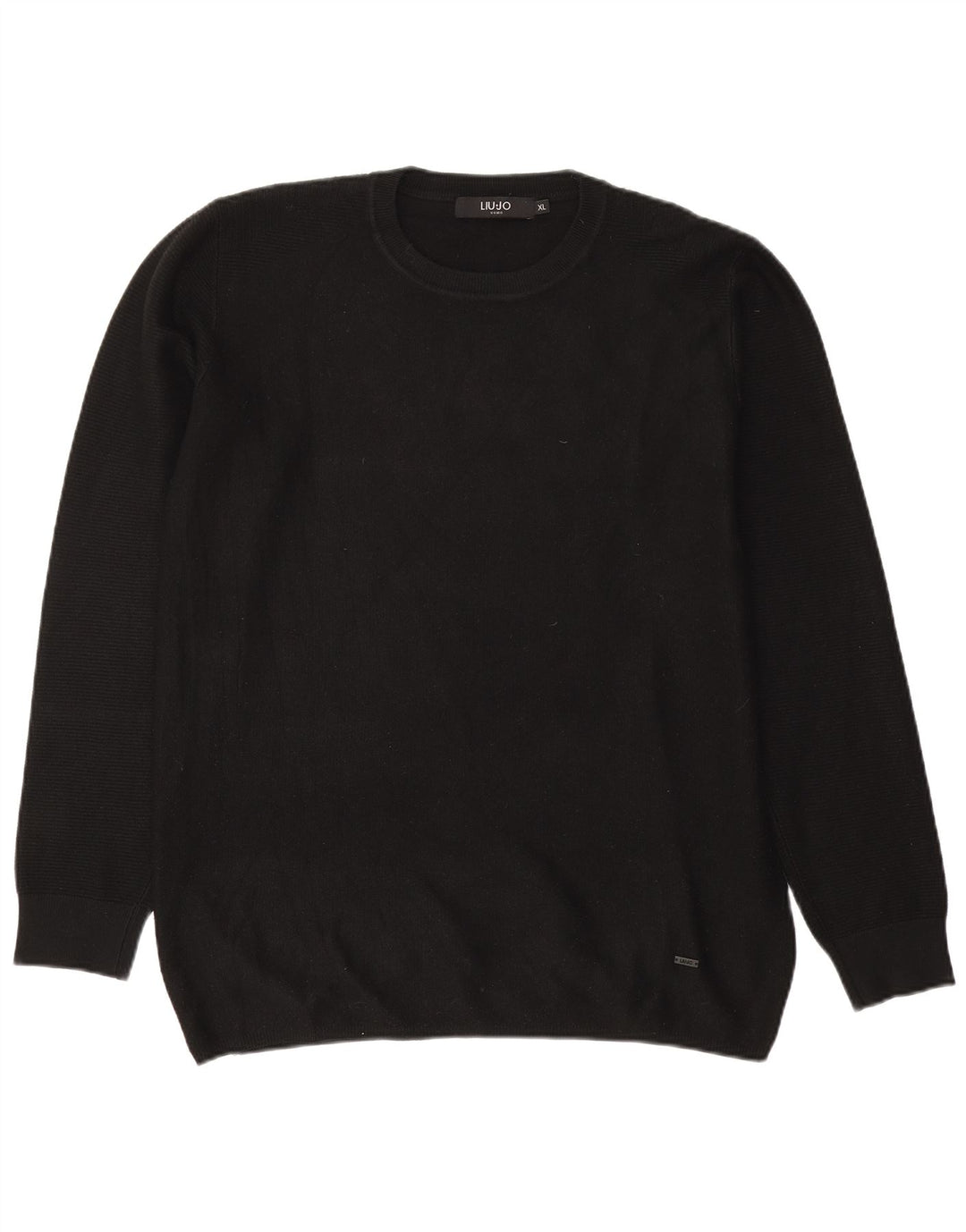 Liu Jo Suéter masculino com gola redonda e viscose preta XL