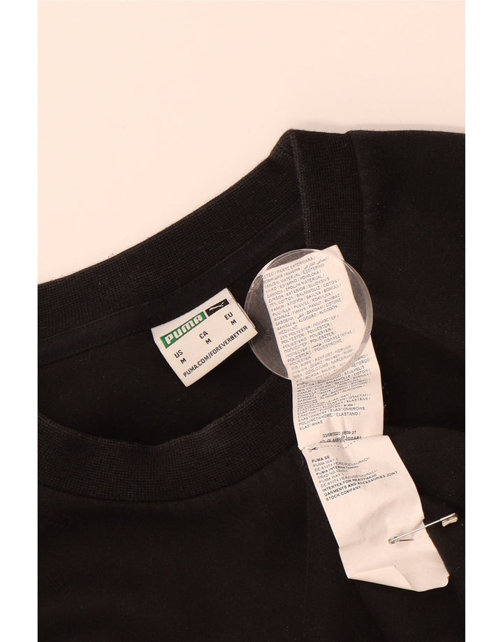 PUMA Mens Moletom Jumper Médio Algodão Preto