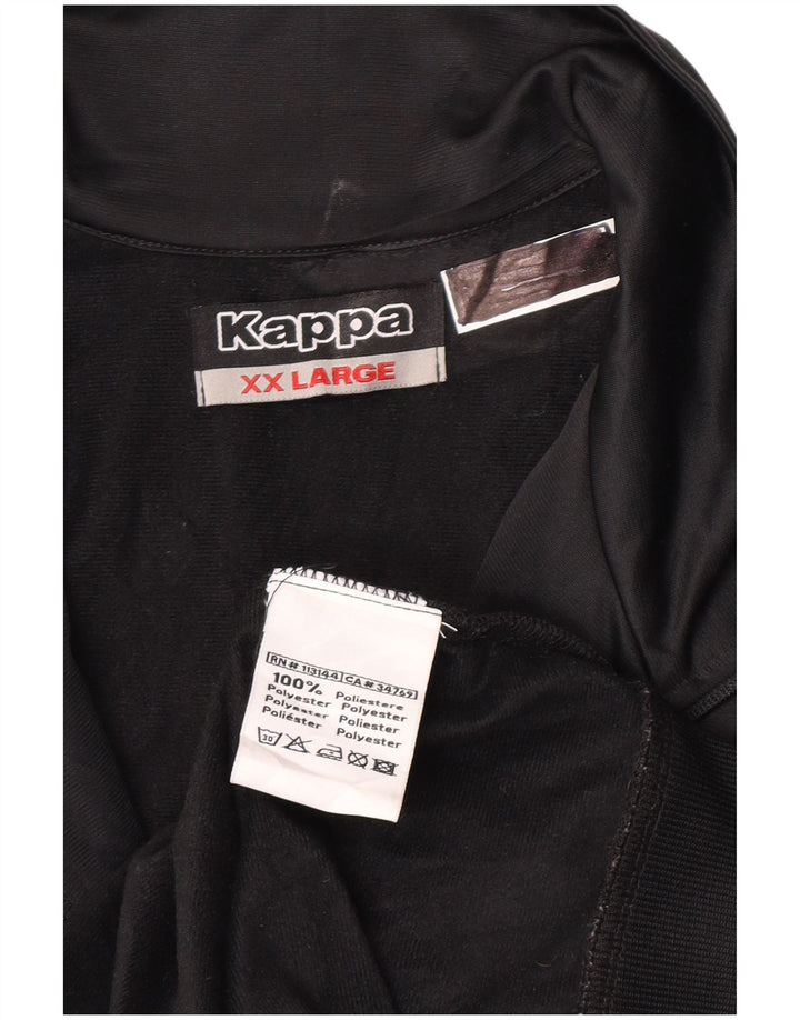 Kappa Mens Graphic Tracksuit Top Jaqueta 2XL Poliéster Preto