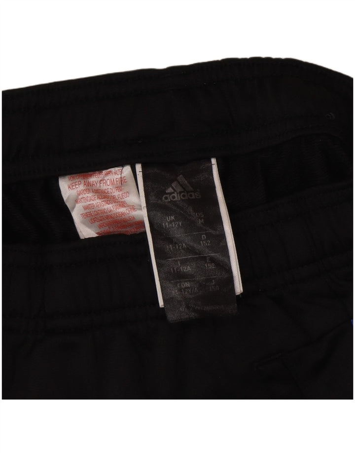 Adidas meninos calças de treino joggers 11-12 anos preto poliéster