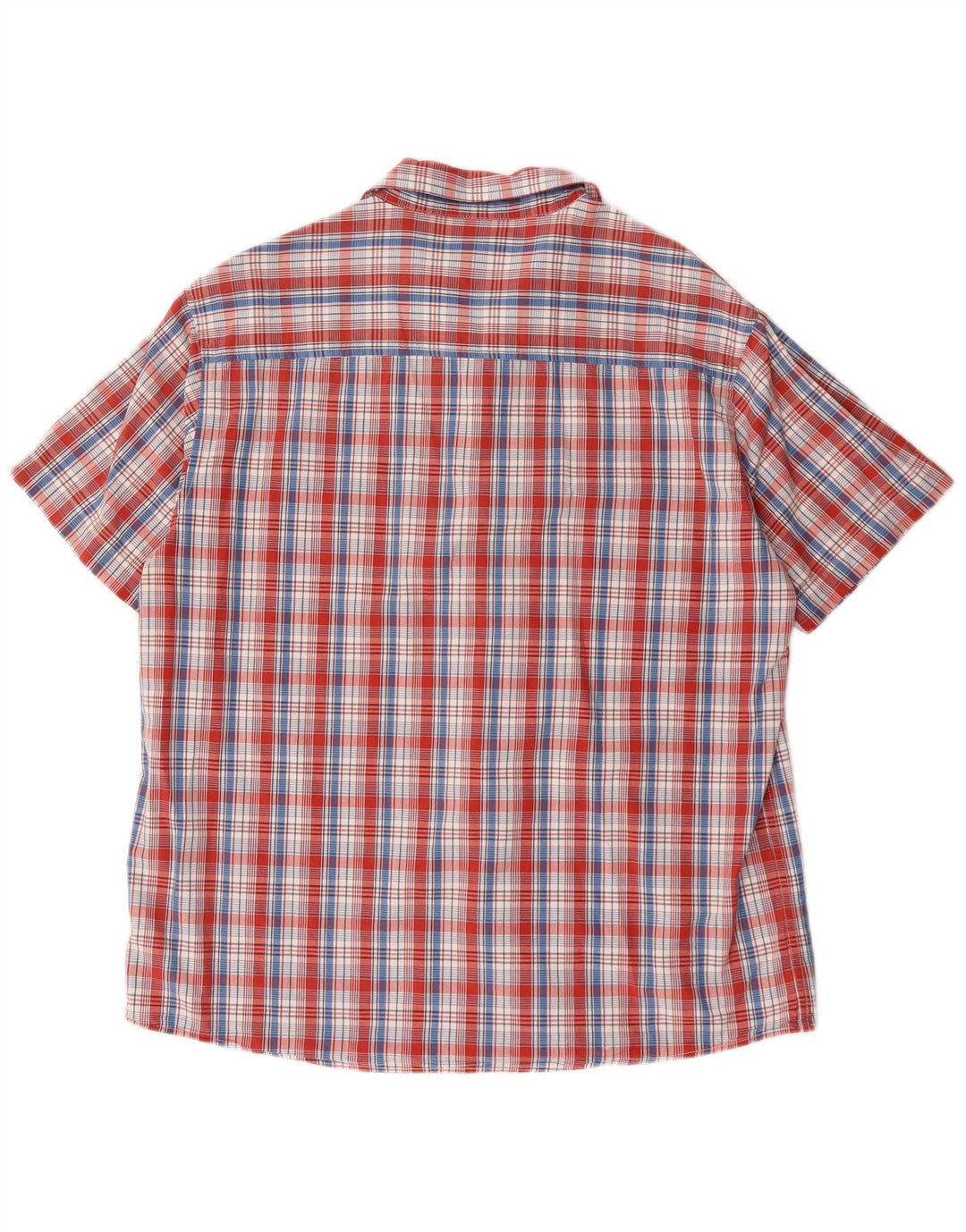 Camisa masculina de manga curta Levi's grande algodão xadrez vermelho
