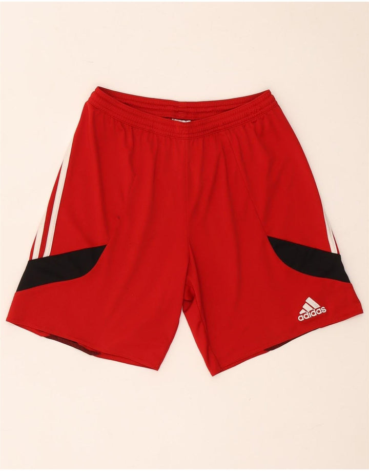 Adidas Mens Climalite Sport Shorts Pequeno Poliéster Colorblock Vermelho
