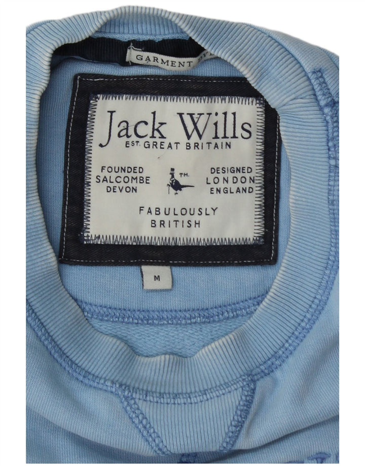 JACK WILLS Suéter gráfico masculino de algodão azul médio