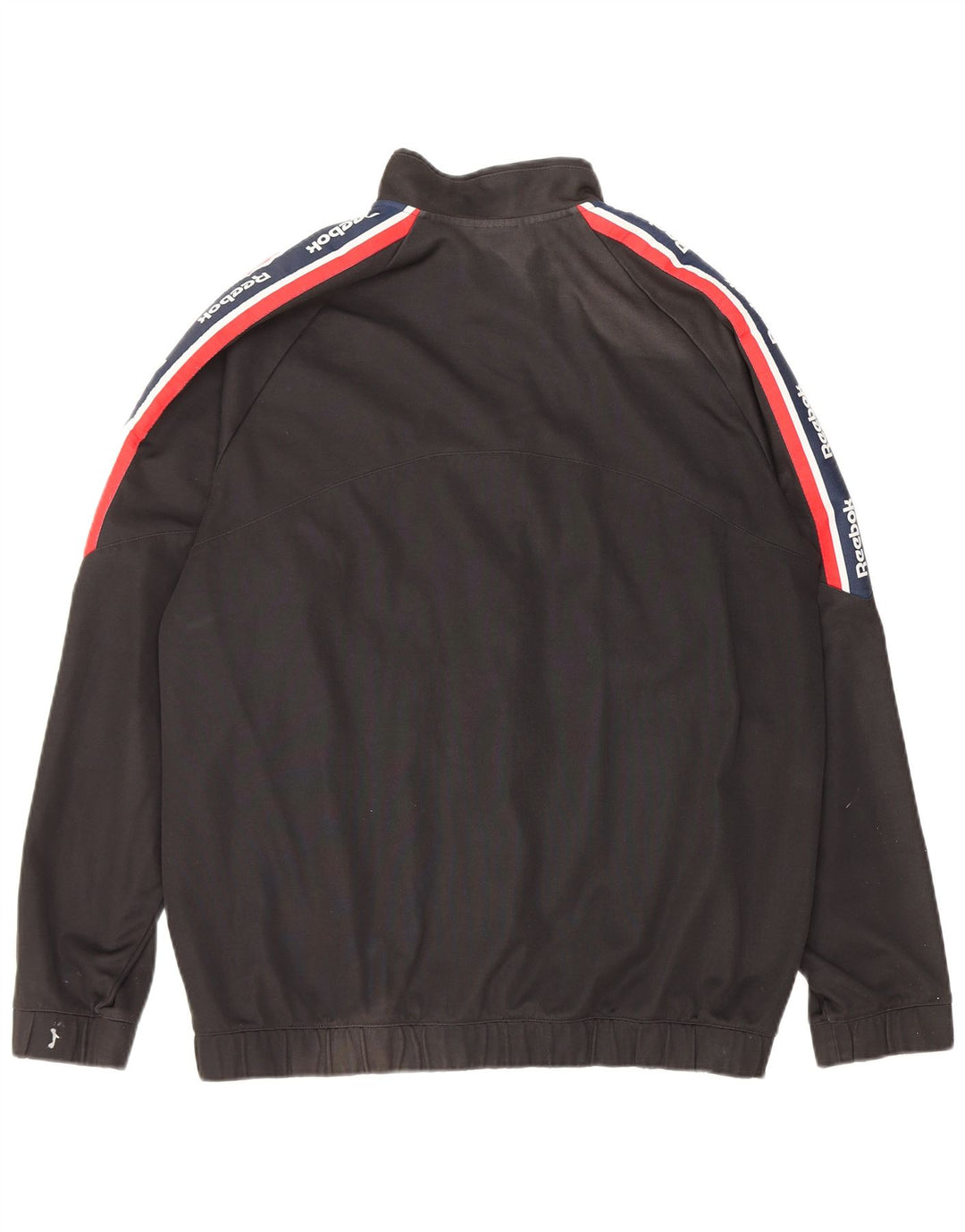 Jaqueta masculina Reebok Graphic Tracksuit Top grande algodão colorblock preto