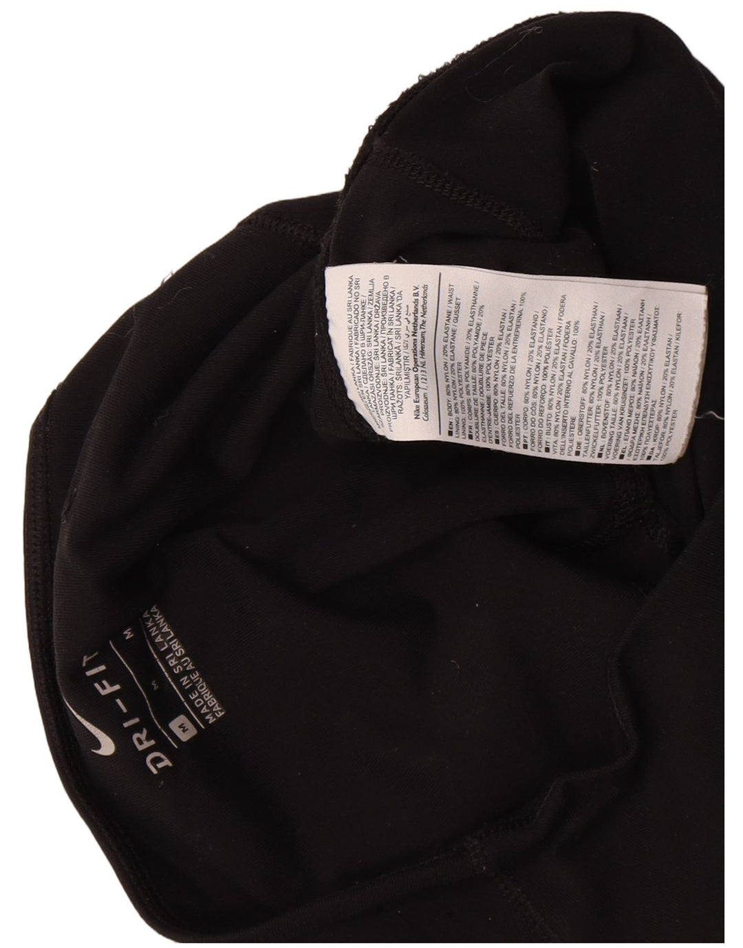 Leggings Nike Dri Fit UK 12 Médio Preto Nylon