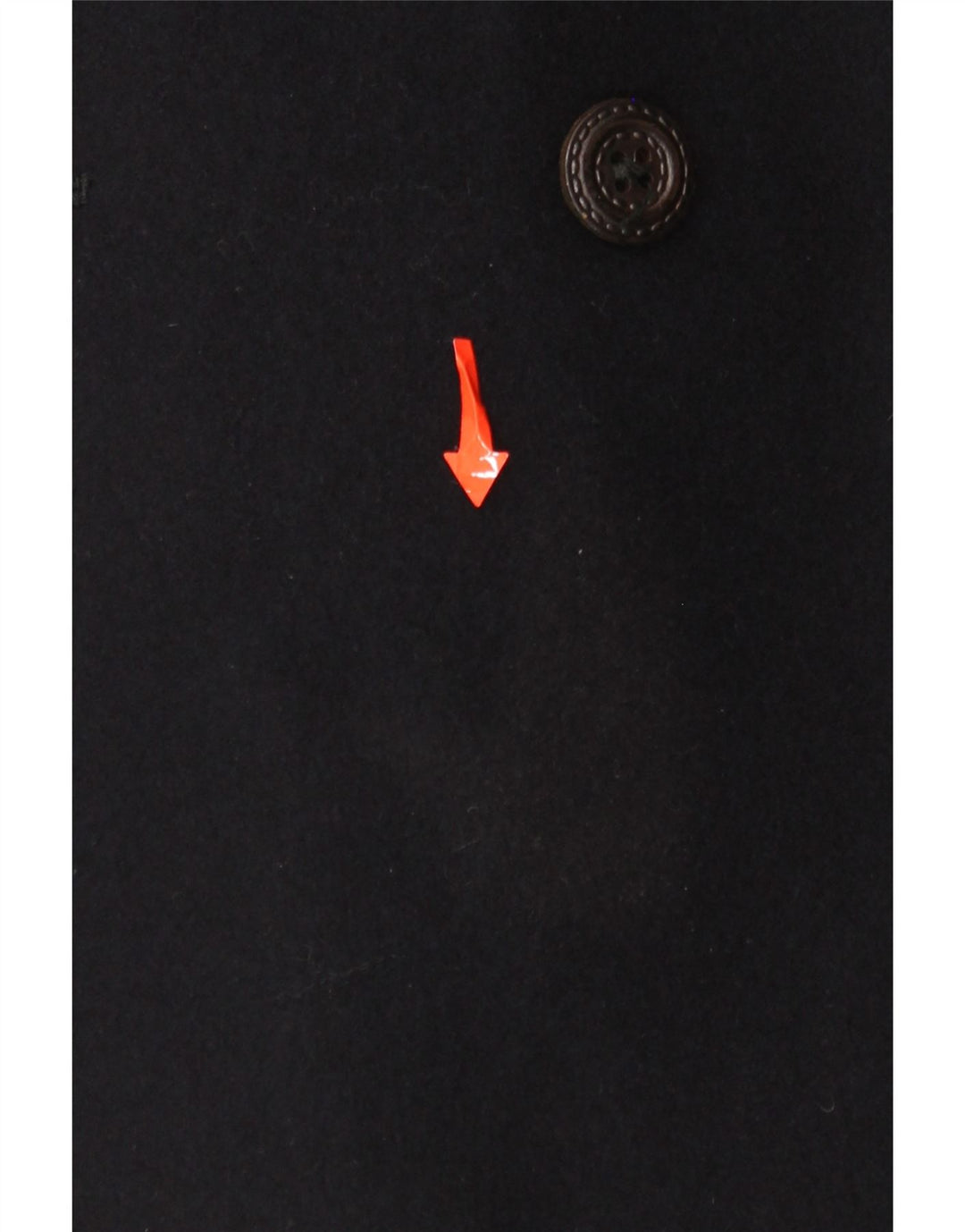 Casaco masculino vintage sherpa com peito duplo Reino Unido 36 pequeno azul marinho