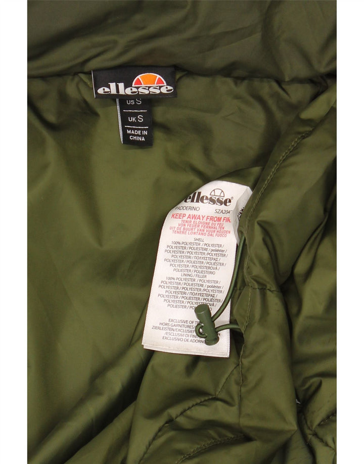 Jaqueta masculina acolchoada com capuz ELLESSE UK 36 poliéster verde pequeno
