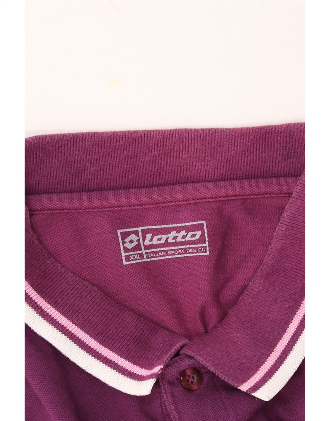 LOTTO Mens Polo Shirt 2XL Purple Cotton Vintage Lotto and Second-Hand Lotto from Messina Hembry 