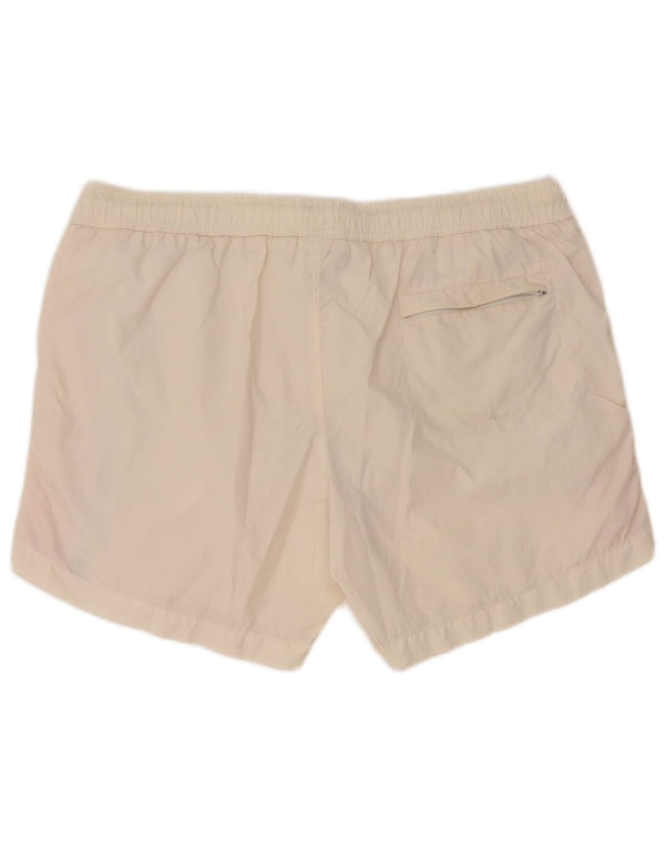 Bikkembergs Shorts de natação masculino gráfico XL Off White Colourblock poliamida