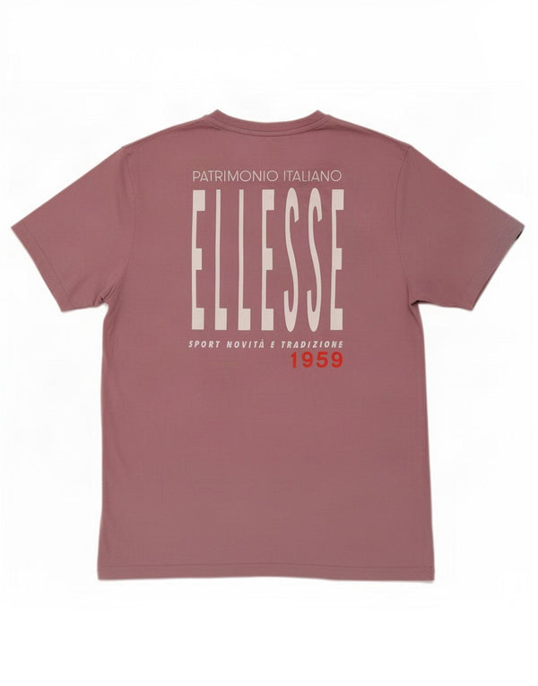 Ellesse Camiseta masculina gráfica Top XL algodão rosa