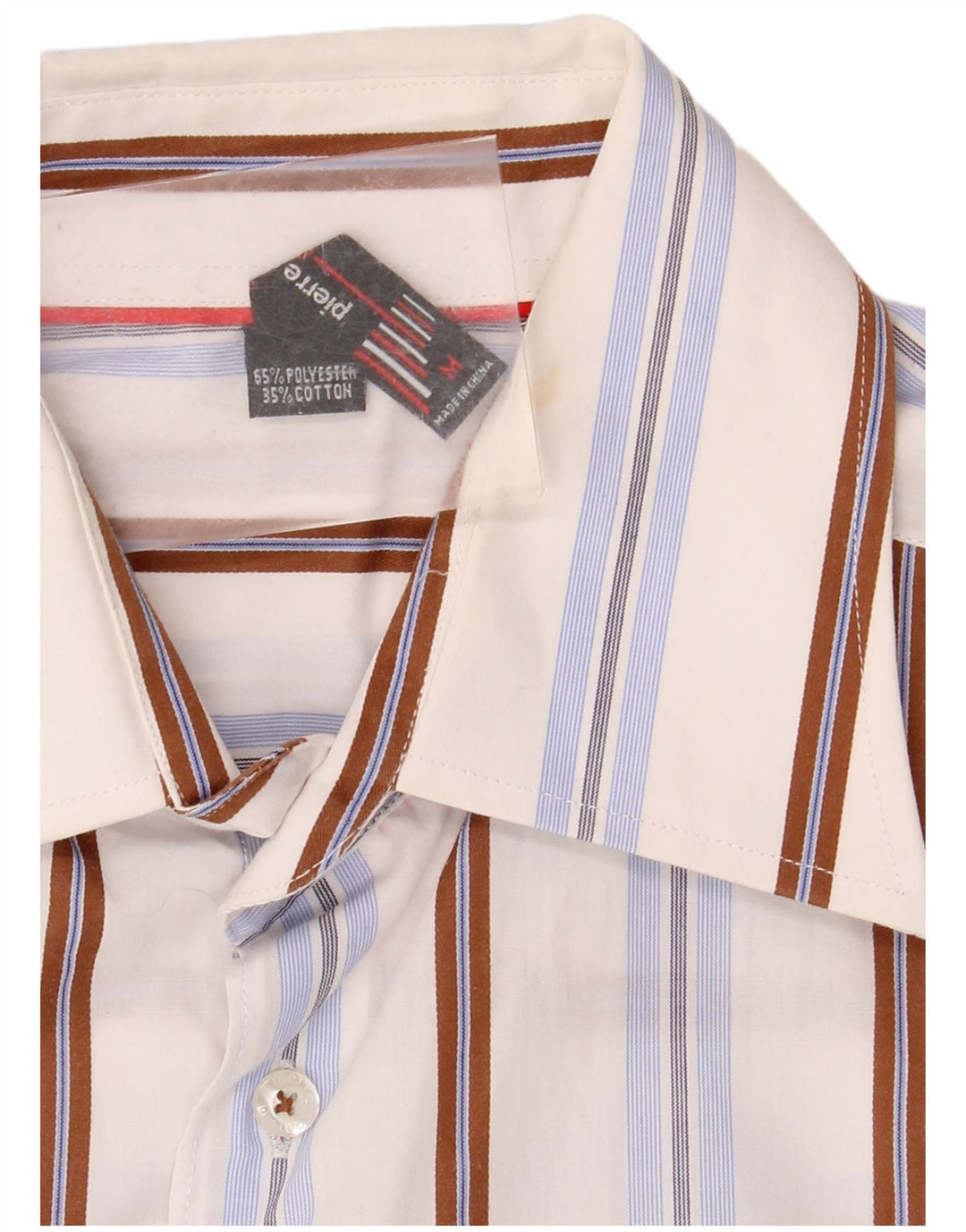 PIERRE CARDIN Camisa masculina de manga curta média listrada multicolorida