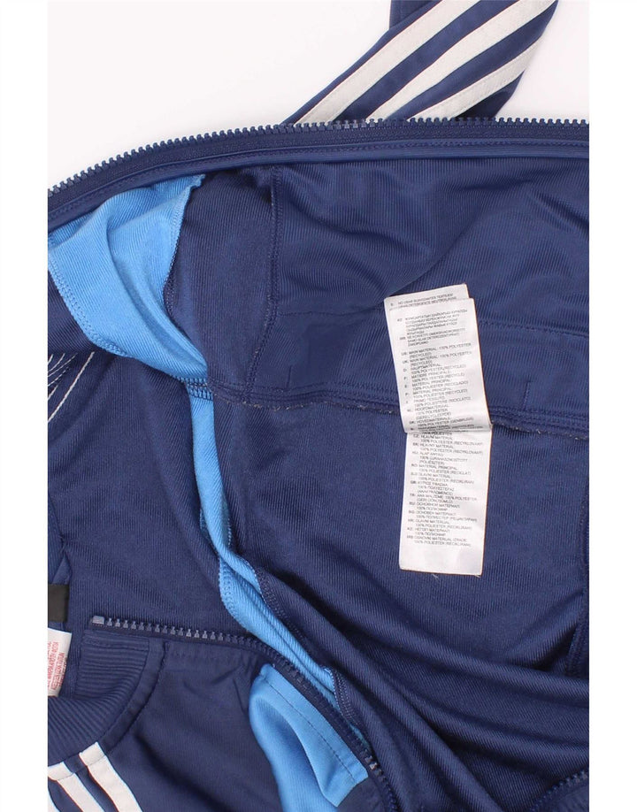 Jaqueta Adidas Meninos Treino Top 5-6 Anos Azul Marinho Colorblock Poliéster