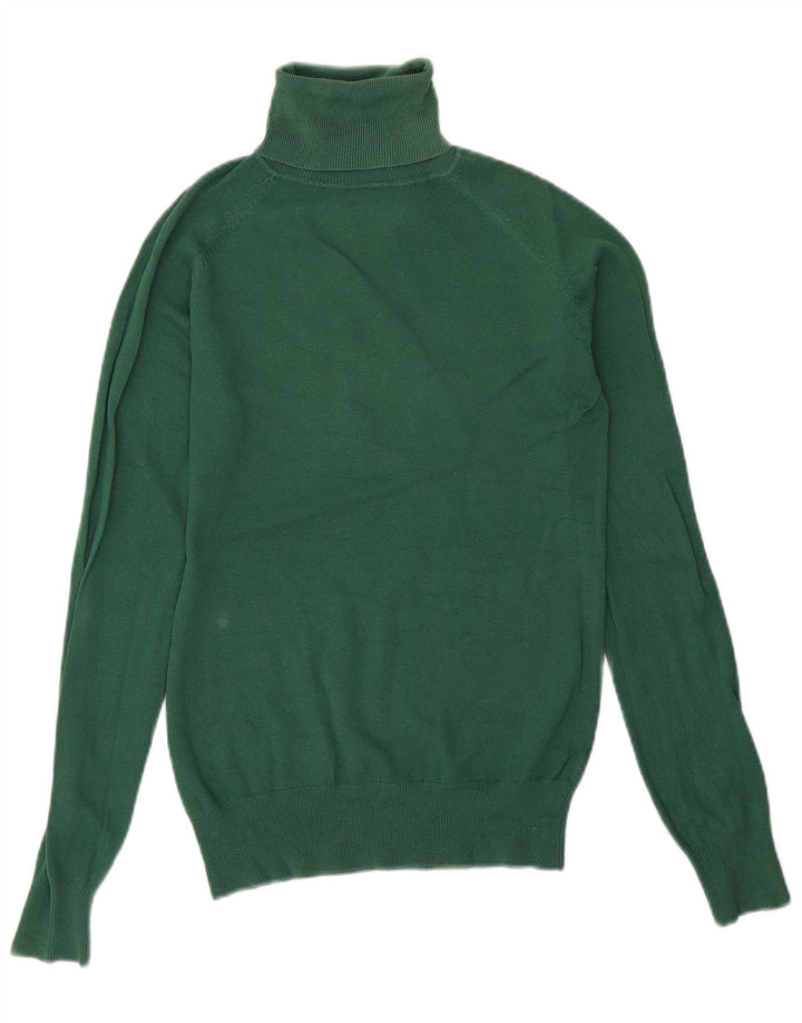 Zara Suéter feminino com gola redonda e gola redonda, Reino Unido 14, grande, verde