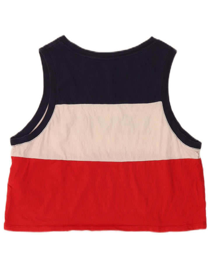 Colete feminino LEVI'S Crop Graphic Vest UK 14 grande bloco colorido multicolorido