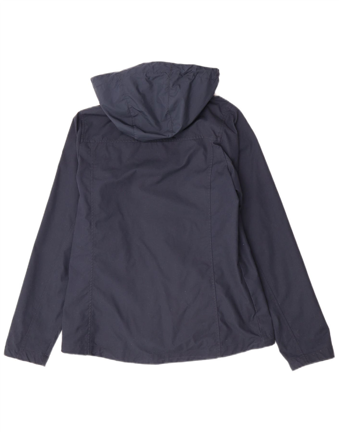 Jaqueta corta-vento feminina com capuz Jack Wolfskin Reino Unido 12 médio azul marinho