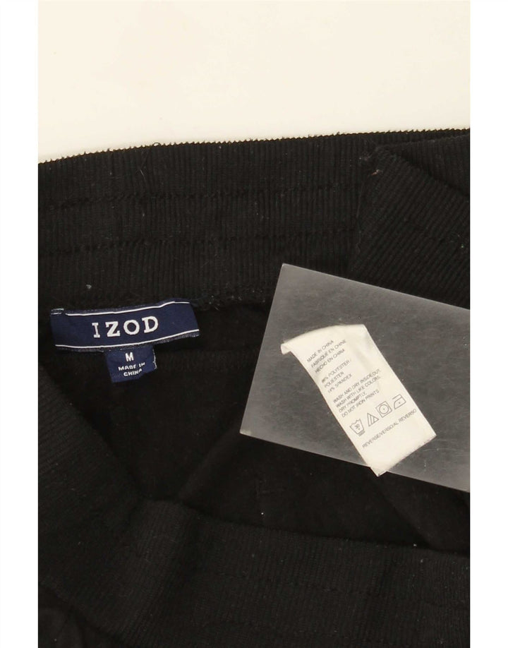 Calça de treino feminina Izod UK 14 poliéster preto médio