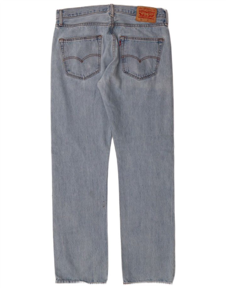 Levi's Masculino 501 Straight Jeans W33 L32 Azul Algodão