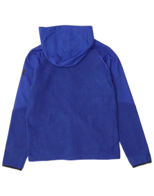 Suéter Under Armour Boys Cold Gear Zip com capuz 13-14 anos XL Azul