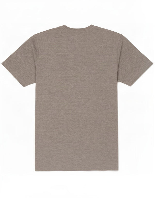 Camiseta gráfica masculina Crew Clothing Top pequeno algodão manchado cinza