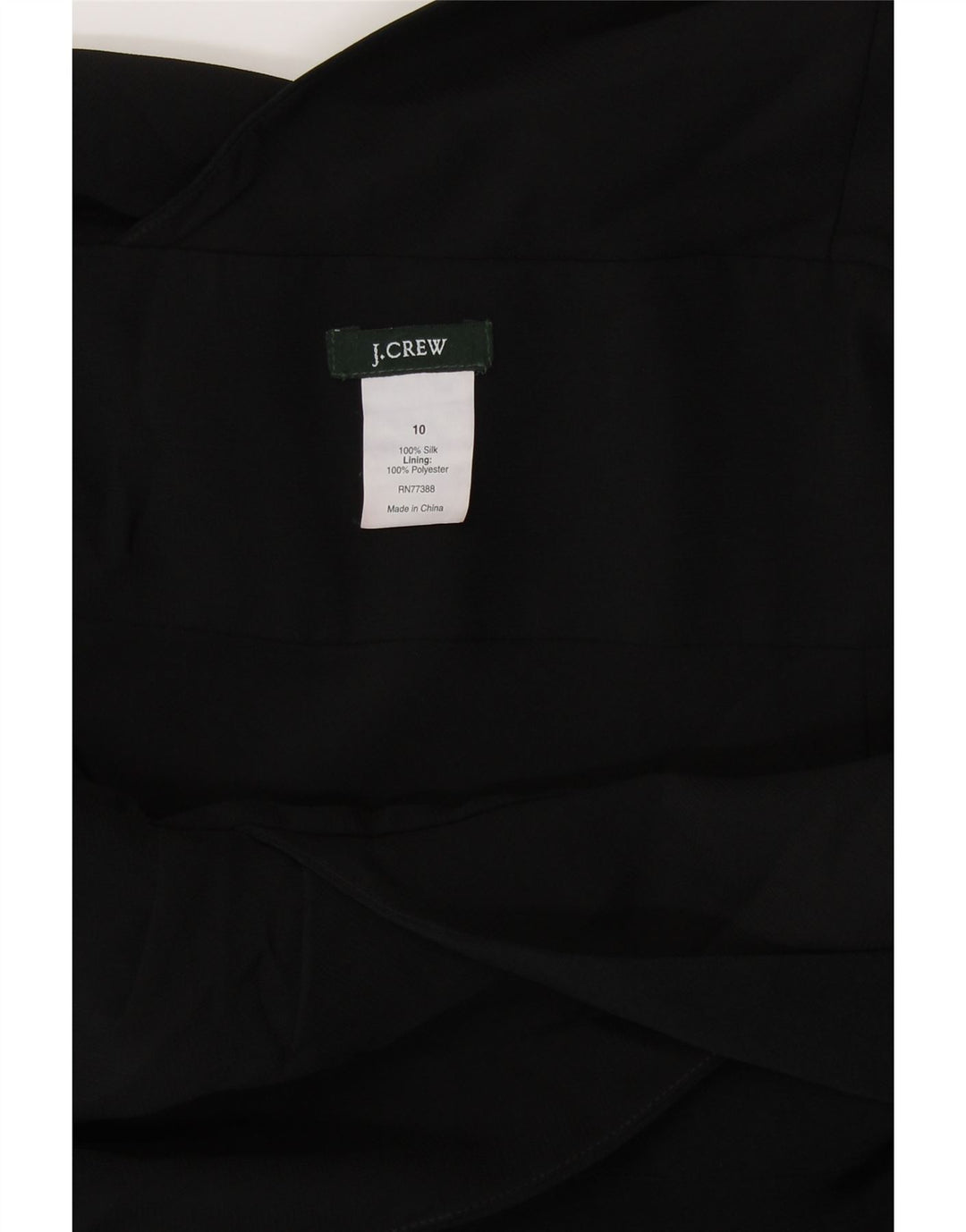 J. Crew Vestido feminino sem mangas evasê US 10 grande seda preta