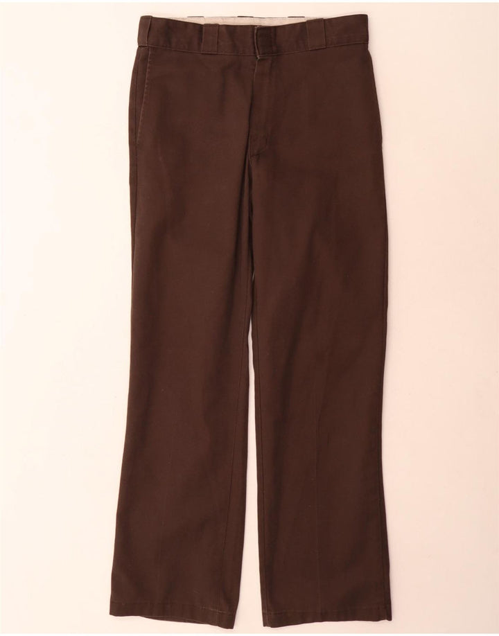 Calças Chino Dickies Mens 874 Straight W31 L32 Poliéster Marrom