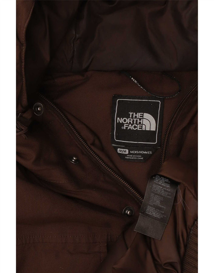 Jaqueta corta-vento masculina The North Face com capuz Reino Unido 38 nylon marrom médio