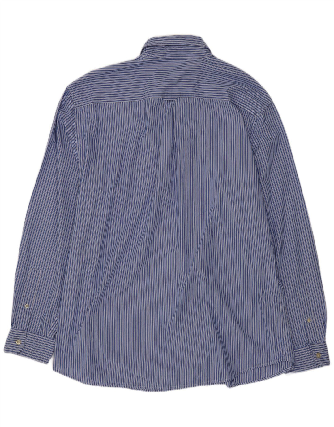 Camisa masculina Chaps Easy Care XL algodão listrado azul